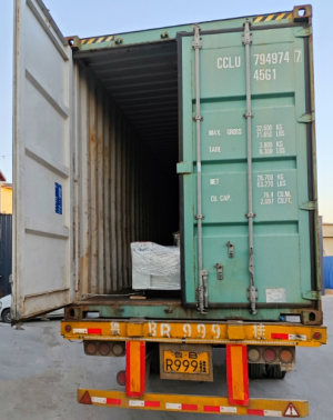 Steel doors and windows processing equipment sent overseas